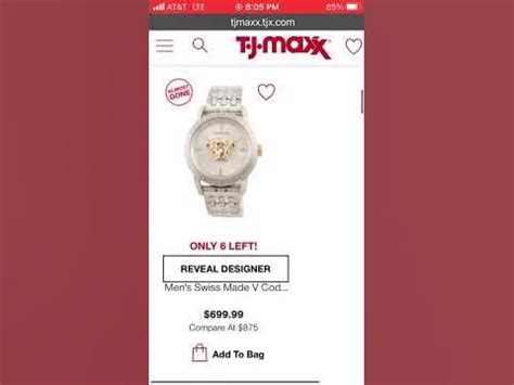 tj maxx versace|Affordable Luxury Watches .